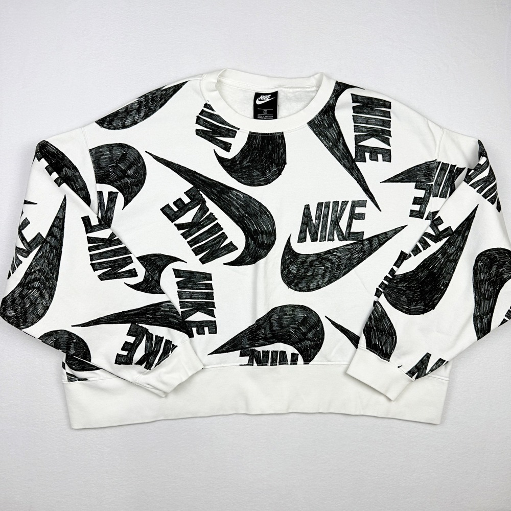 Nike Black and White Logo Sweatshirt